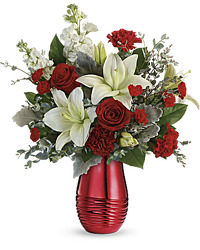 Teleflora's Radiantly Rouge Bouquet from Arjuna Florist in Brockport, NY