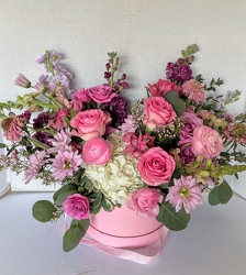 Luxurious Garden Party Hatbox  from Arjuna Florist in Brockport, NY
