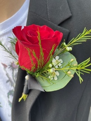 Arjuna Custom Rose Boutonniere from Arjuna Florist in Brockport, NY