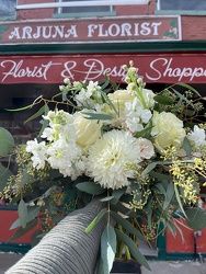 Whimsically white Bridal Bouquet from Arjuna Florist in Brockport, NY