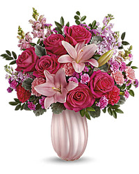 Teleflora's Rosy Swirls Bouquet from Arjuna Florist in Brockport, NY