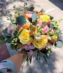 Sherbet Wedding Bouquet from Arjuna Florist in Brockport, NY