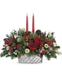 Teleflora's Merry Mercury Centerpiece from Arjuna Florist in Brockport, NY