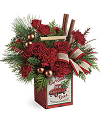 Teleflora's Merry Vintage Christmas Bouquet from Arjuna Florist in Brockport, NY