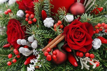 Designer's Choice Holiday Arrangement from Arjuna Florist in Brockport, NY