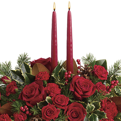 Designer's Choice Christmas Centerpiece from Arjuna Florist in Brockport, NY