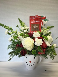 Warm Snowman Surprise from Arjuna Florist in Brockport, NY