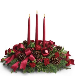 Christmas Carol Centerpiece from Arjuna Florist in Brockport, NY